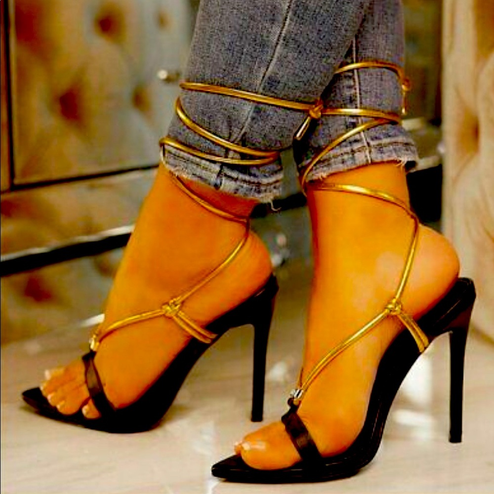 Black around the ankle heels
